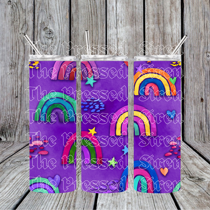 Purple Rainbows Tumbler