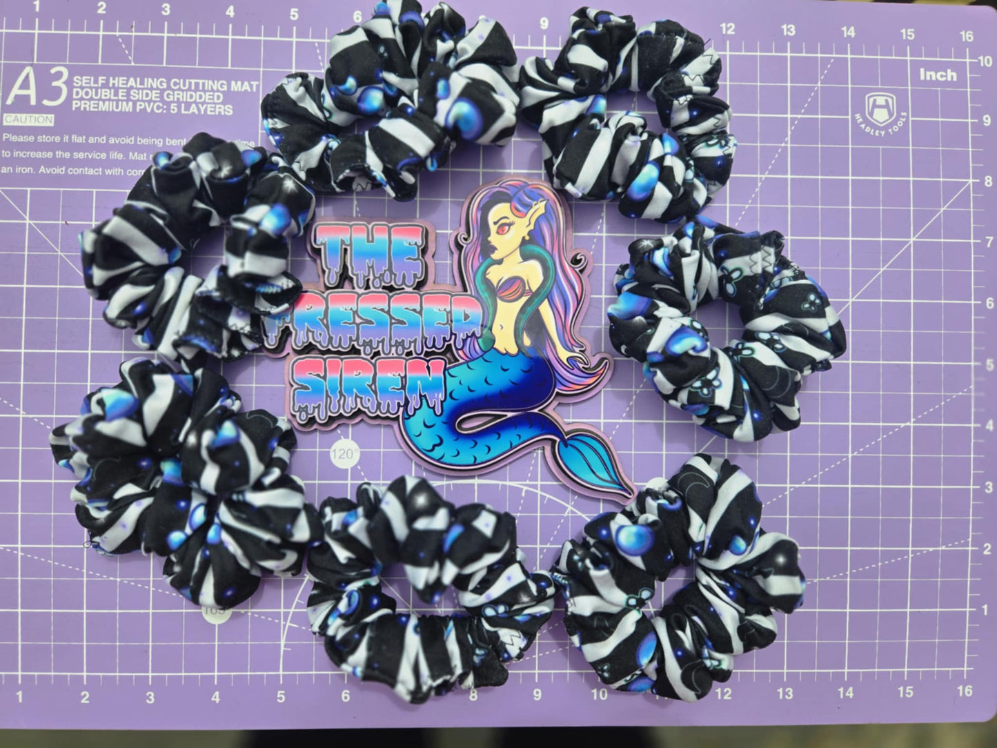 Bubbles & Stripes RTS Scrunchies (Basic)
