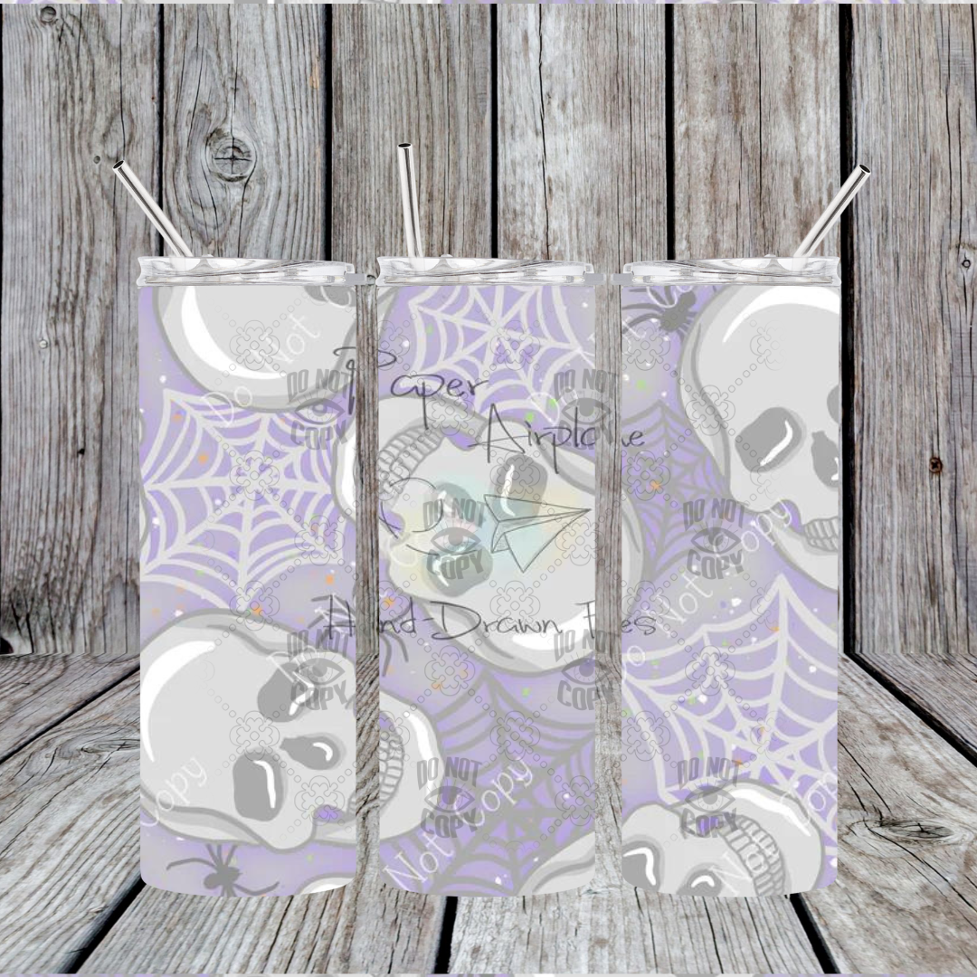 Purple Skulls Tumbler