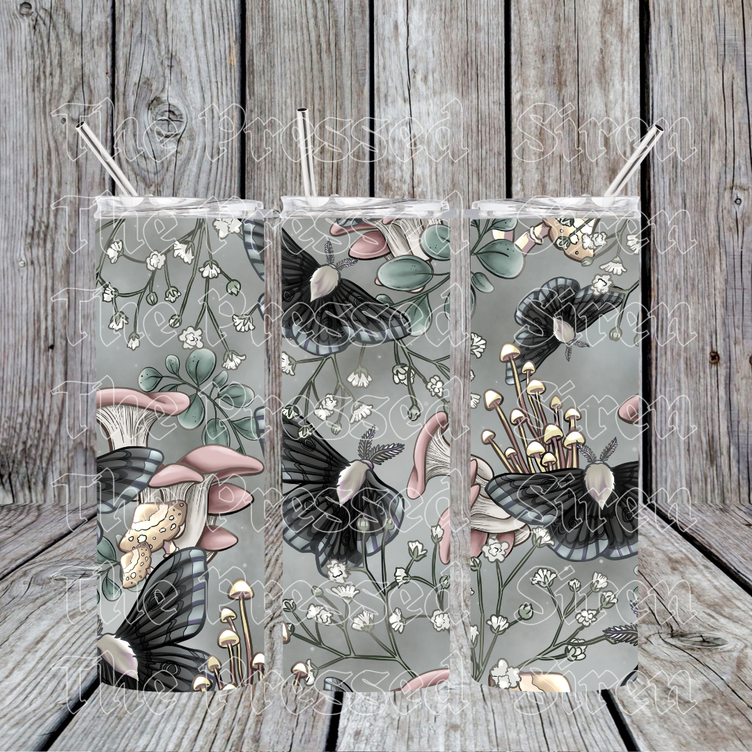 Gray Moth Tumbler